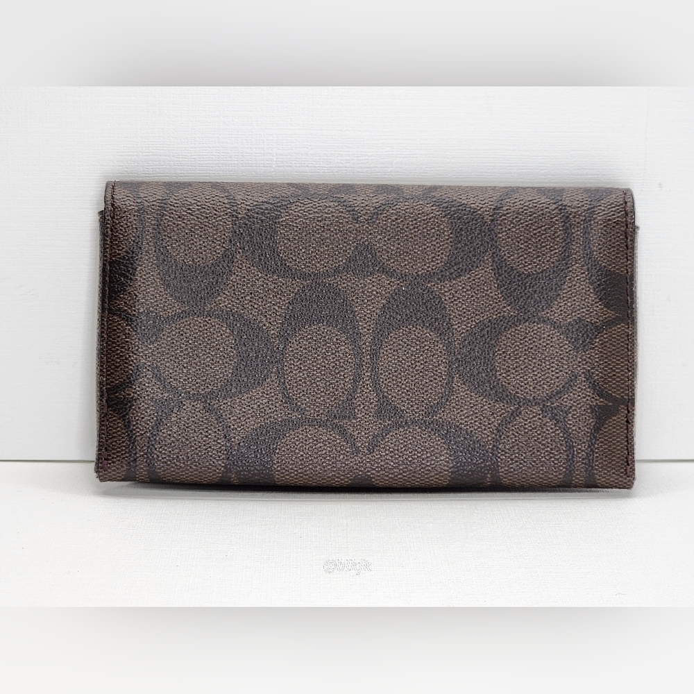 Coach Men's Leather/Coated Canvas Universal Phone Wallet *Brown/Black* NWOT - Picture 2 of 16